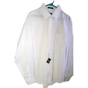 Calvin Klein Mens Sz XL Dress Shirt White Long Sleeve 100 Cotton NWT Formal